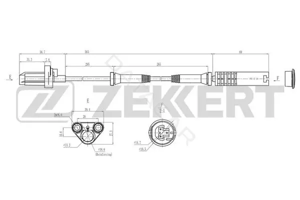 Датчик АБС ZEKKERT SE-6185