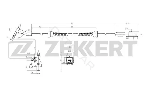 Датчик АБС ZEKKERT SE-6205