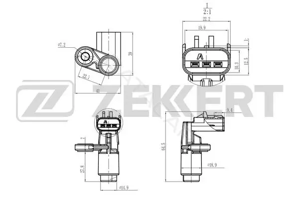 Датчик давления воздуха ZEKKERT SE-4070