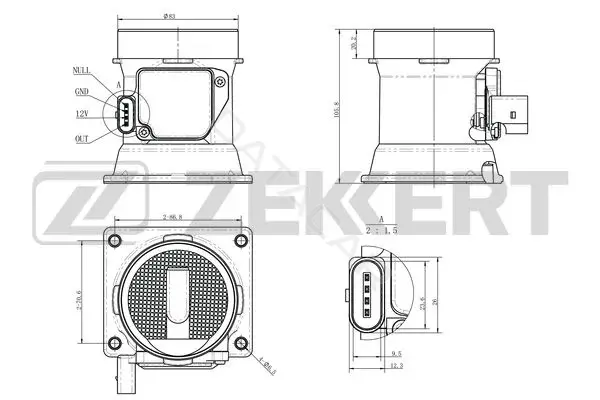 Датчик давления воздуха ZEKKERT SE-1081