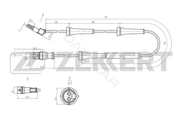Датчик АБС ZEKKERT SE-6222