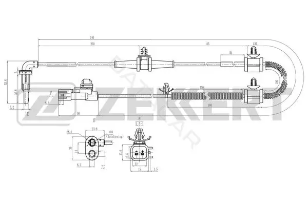 Датчик АБС ZEKKERT SE-6206