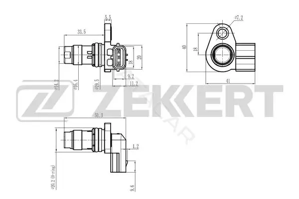 Датчик давления воздуха ZEKKERT SE-5053