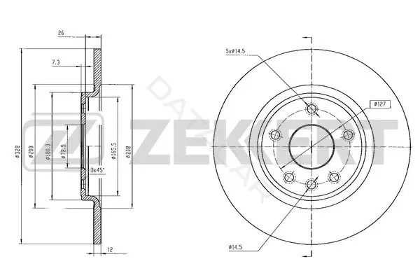 Тормозные диски ZEKKERT BS-6564