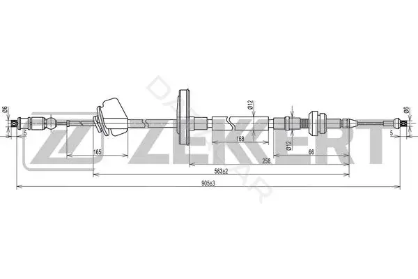 Трос газа ZEKKERT BZ-1281