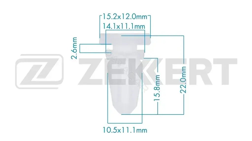 Клипса молдинга ZEKKERT BE-3814