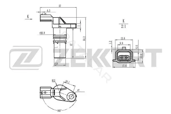 Датчик давления воздуха ZEKKERT SE-4110