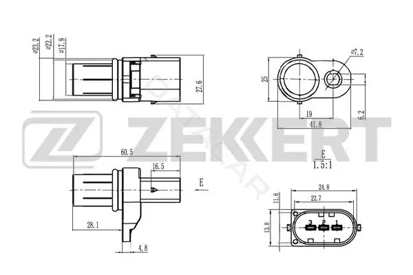 Датчик давления воздуха ZEKKERT SE-5027