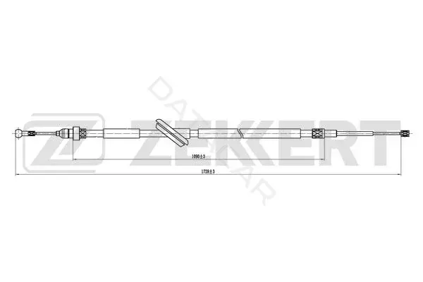 Трос ручника ZEKKERT BZ-1338