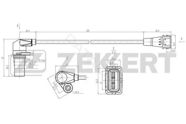 Датчик давления воздуха ZEKKERT SE-4066