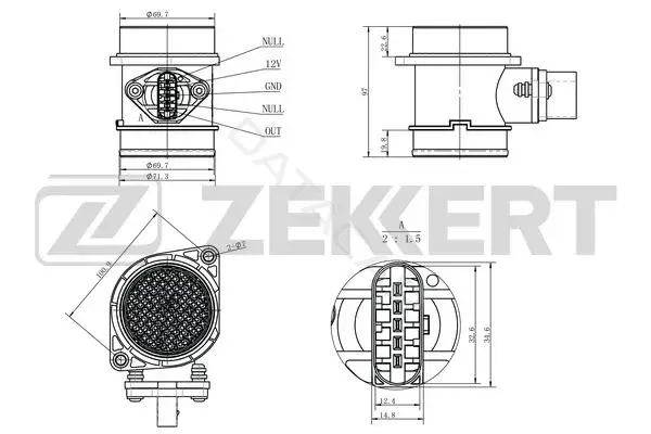 Датчик давления воздуха ZEKKERT SE-1064
