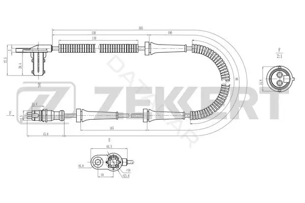 Датчик АБС ZEKKERT SE-6212