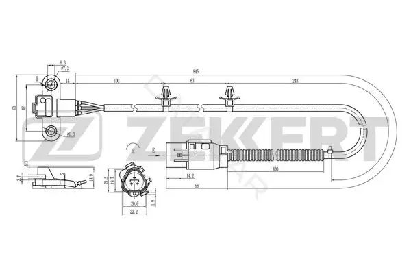 Датчик давления воздуха ZEKKERT SE-4036