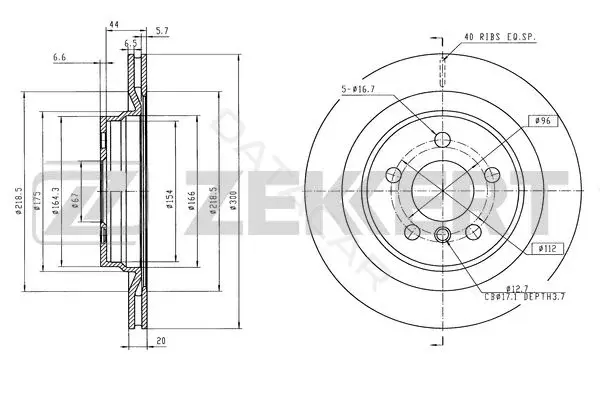 Тормозные диски ZEKKERT BS-6598