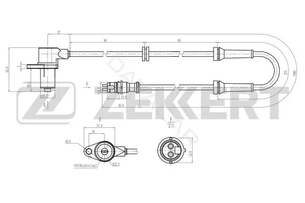 Датчик АБС ZEKKERT SE-6188