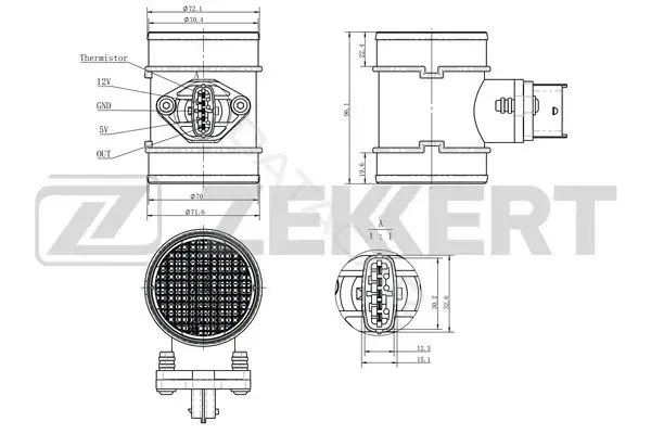 Датчик давления воздуха ZEKKERT SE-1067