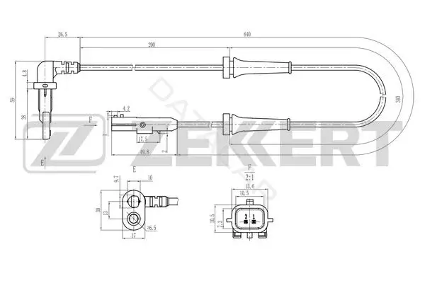 Датчик АБС ZEKKERT SE-6211
