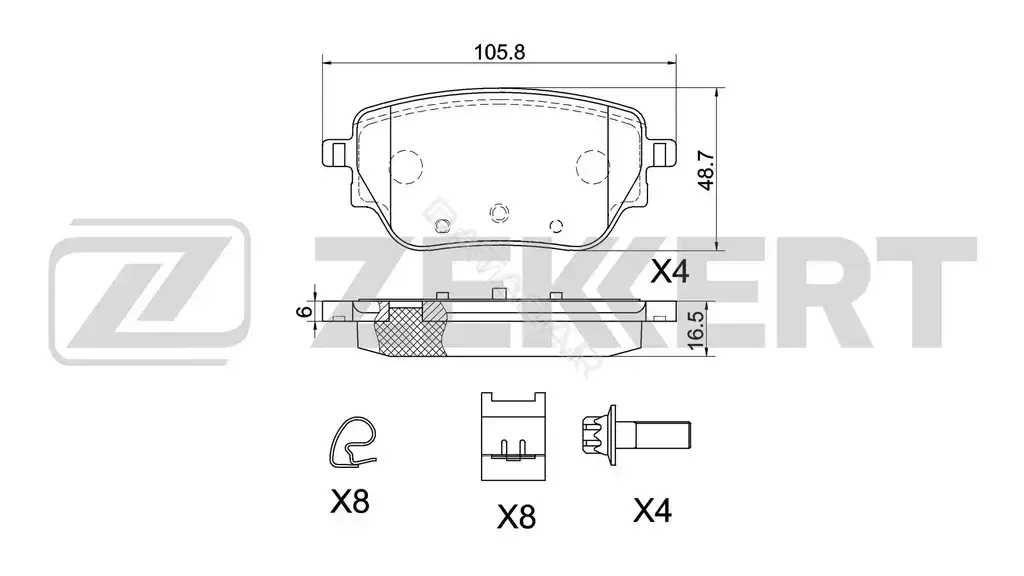 Тормозные колодки ZEKKERT BS-1082