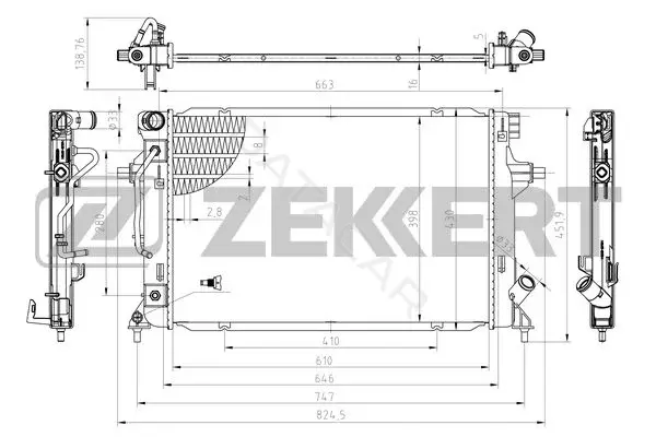 Радиатор охлаждения ZEKKERT MK-1278