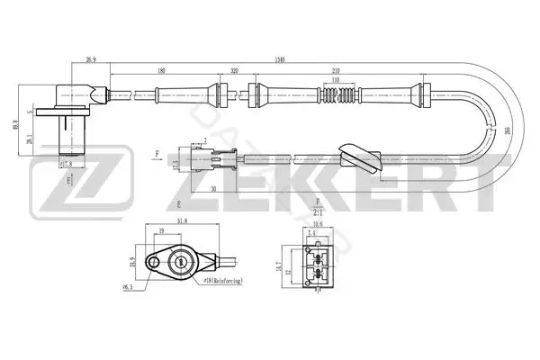 Датчик АБС ZEKKERT SE-6210
