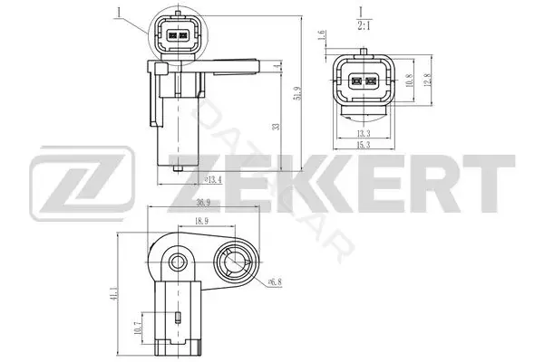 Датчик давления воздуха ZEKKERT SE-4097