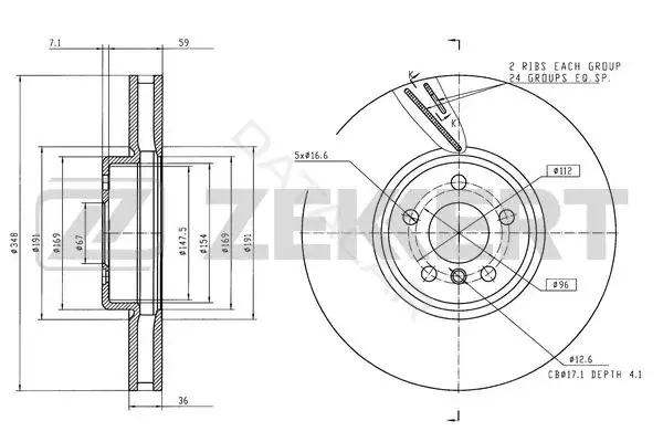 Тормозные диски ZEKKERT BS-6572