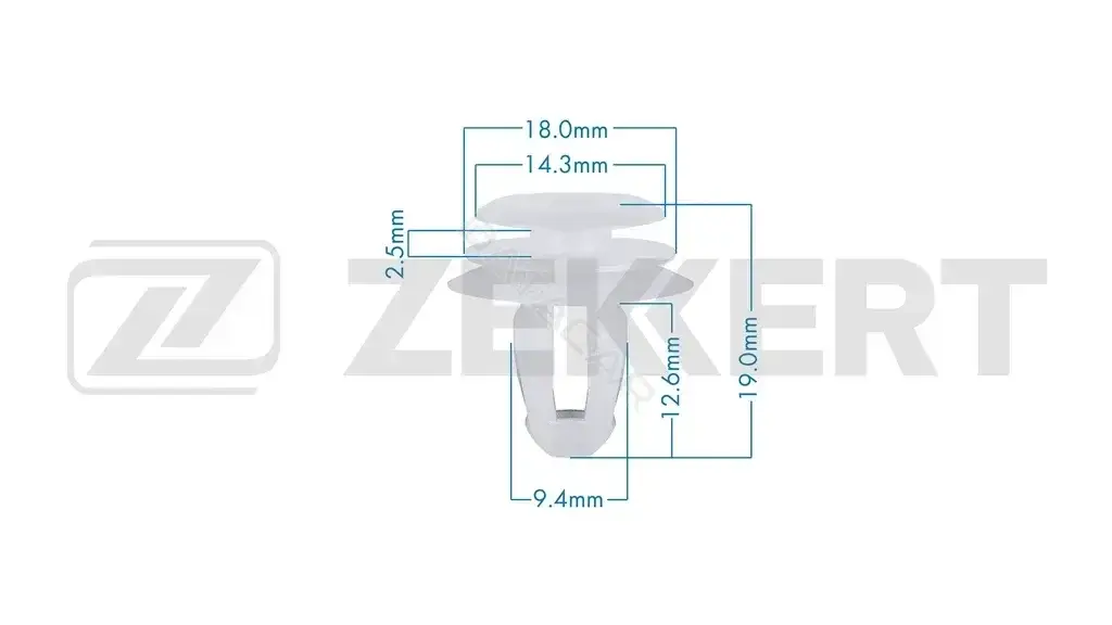 Клипса молдинга ZEKKERT BE-3788