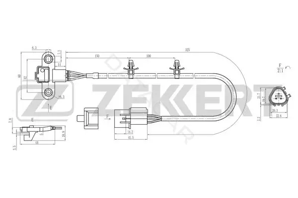Датчик давления воздуха ZEKKERT SE-5045