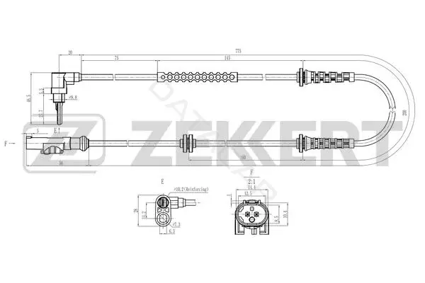 Датчик АБС ZEKKERT SE-6189