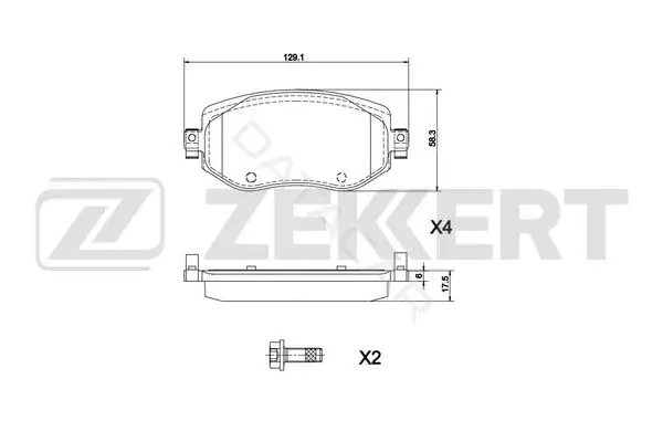Тормозные колодки ZEKKERT BS-1304