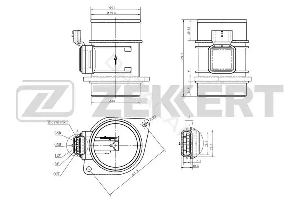 Датчик давления воздуха ZEKKERT SE-1092