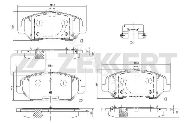 Тормозные колодки ZEKKERT BS-1236