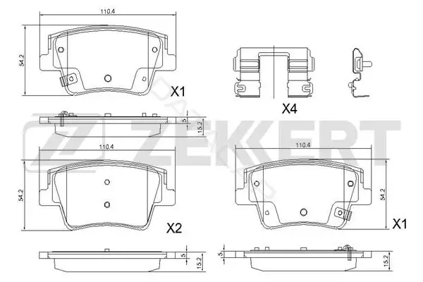 Тормозные колодки ZEKKERT BS-1242