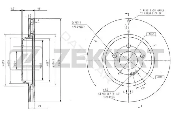 Тормозные диски ZEKKERT BS-6551