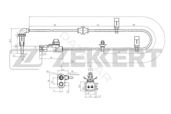 Датчик АБС ZEKKERT SE-6214