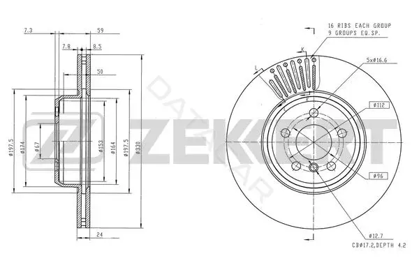 Тормозные диски ZEKKERT BS-6552