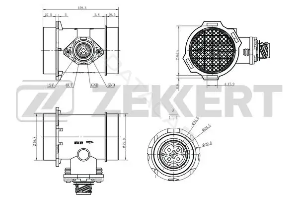 Датчик давления воздуха ZEKKERT SE-1090