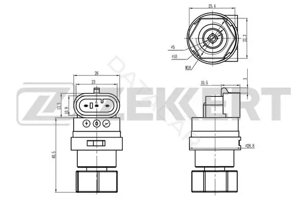 Датчик давления воздуха ZEKKERT SE-8514