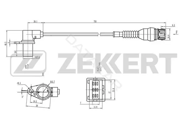 Датчик давления воздуха ZEKKERT SE-4126