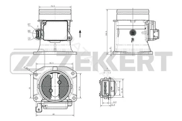 Датчик давления воздуха ZEKKERT SE-1091