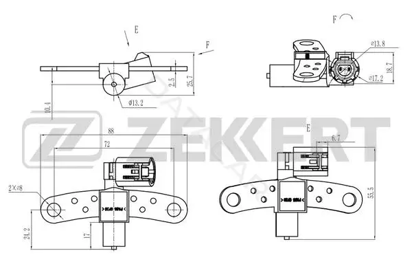 Датчик давления воздуха ZEKKERT SE-4044