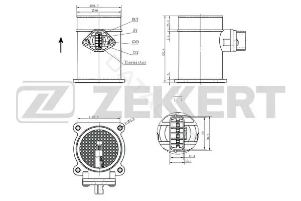 Датчик давления воздуха ZEKKERT SE-1088