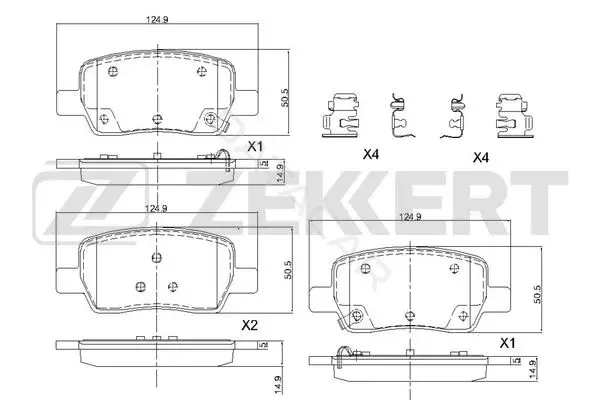 Тормозные колодки ZEKKERT BS-1264