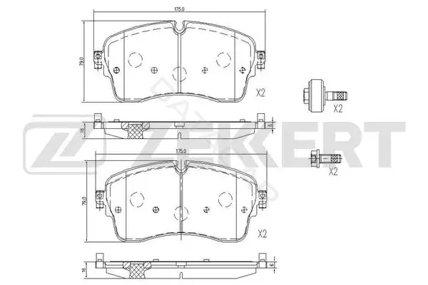Тормозные колодки ZEKKERT BS-1240