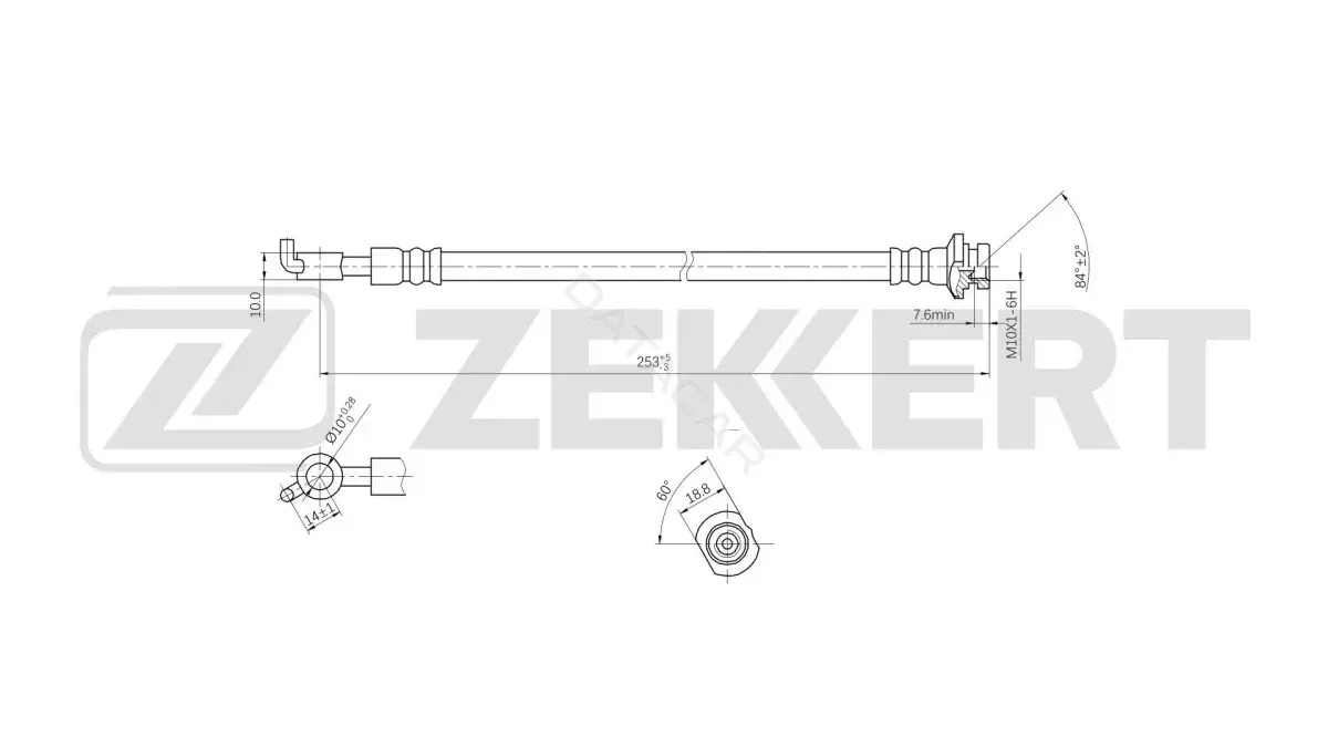 Тормозные шланги ZEKKERT BS-9382