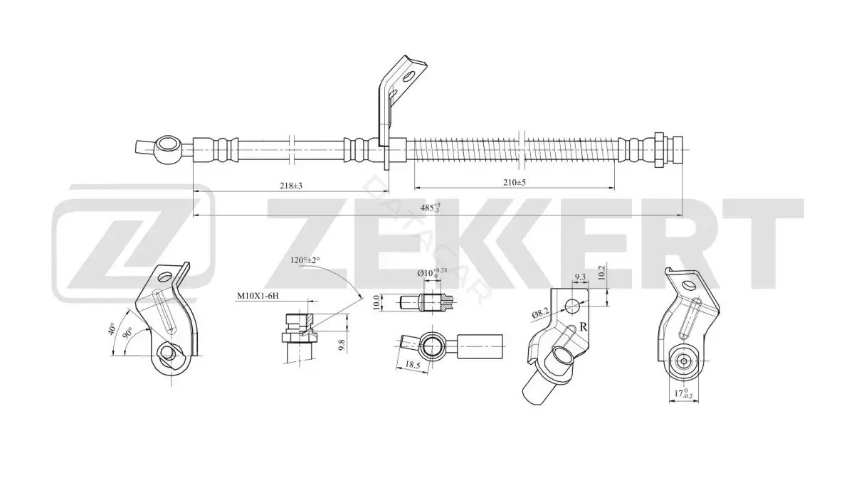 Тормозные шланги ZEKKERT BS-9385