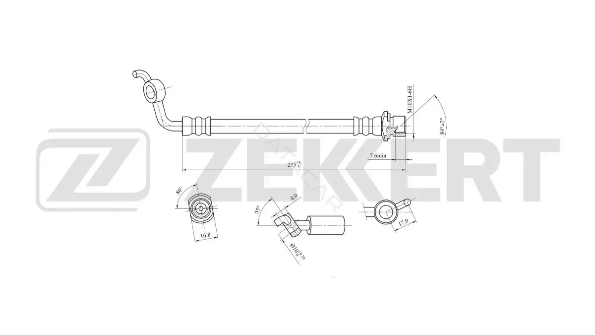 Тормозные шланги ZEKKERT BS-9064