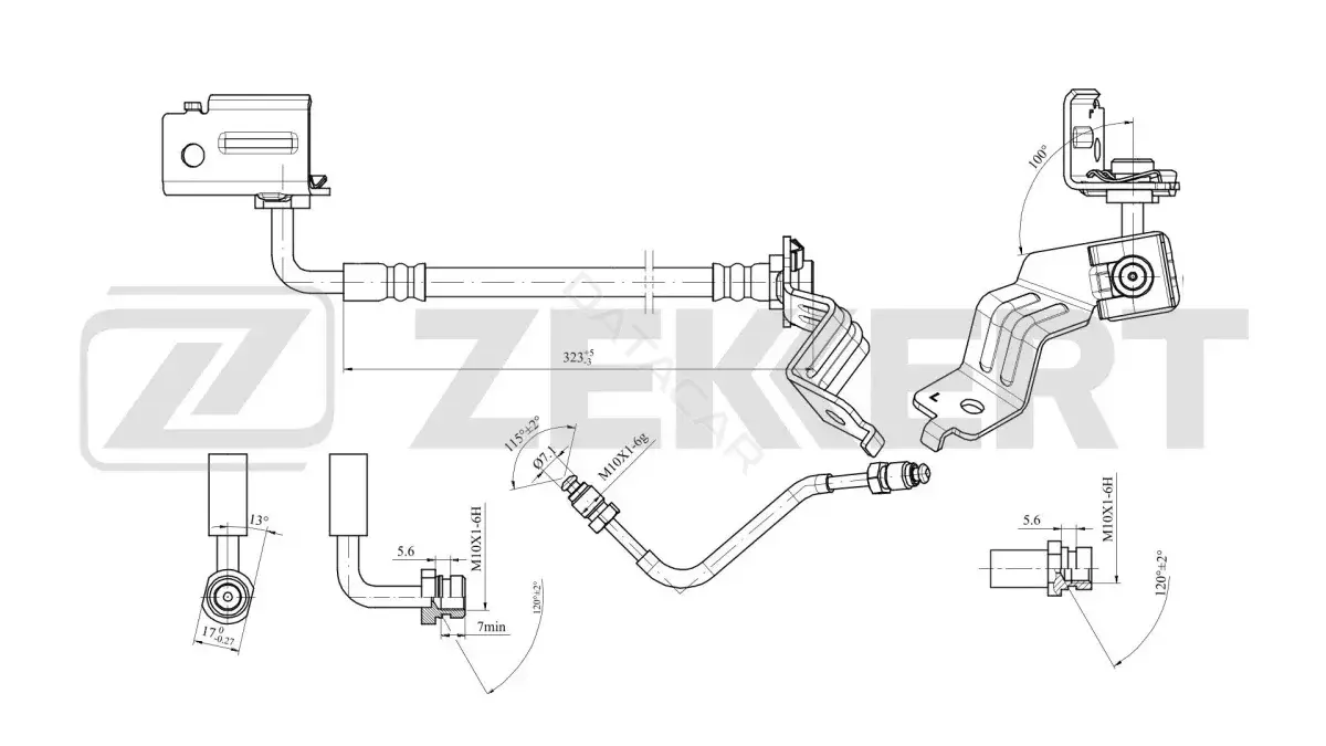 Тормозные шланги ZEKKERT BS-9043
