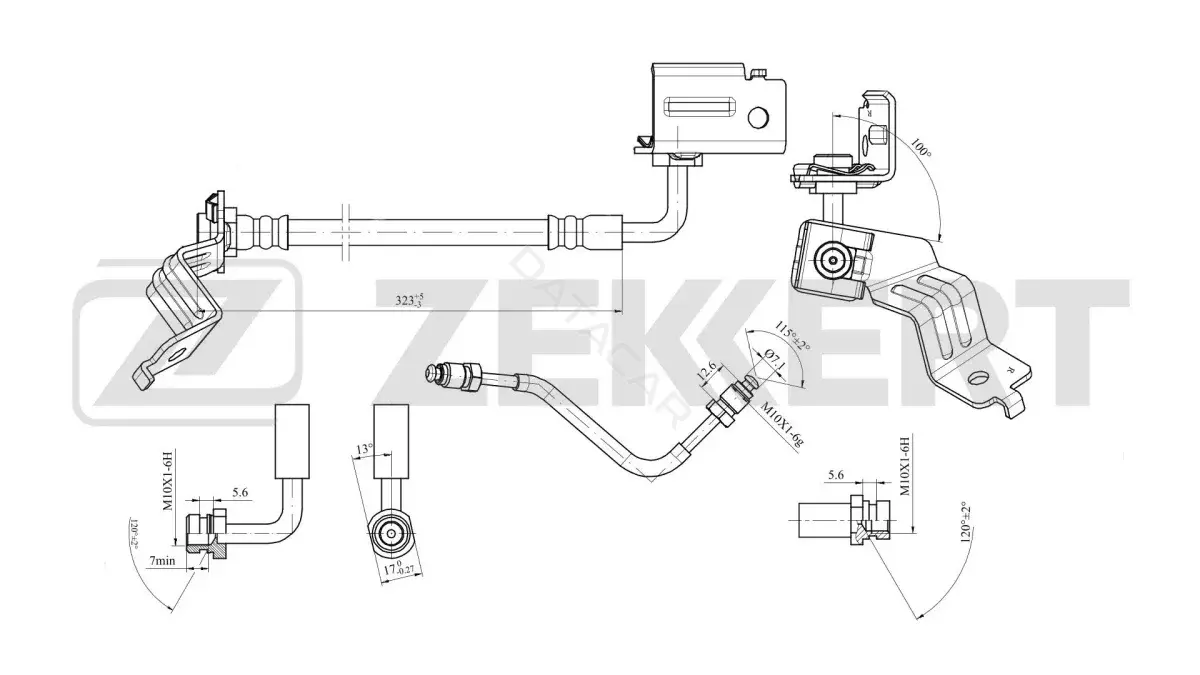 Тормозные шланги ZEKKERT BS-9044