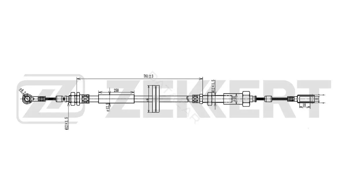 Трос ручника ZEKKERT BZ-1010
